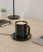 USB Mug Warmer with Thermostatic Control – Electric Cup Heating Coaster with 3 Temperature Levels for Coffee, Tea &amp; Milk, Ideal for Office and Home